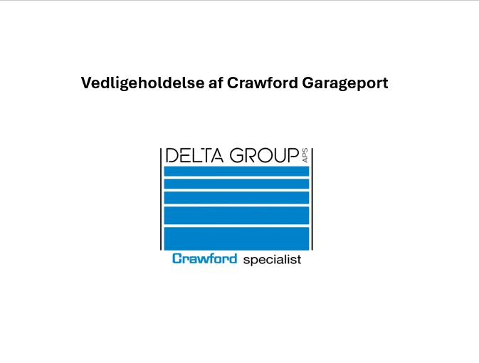 Vedligehold af garageport